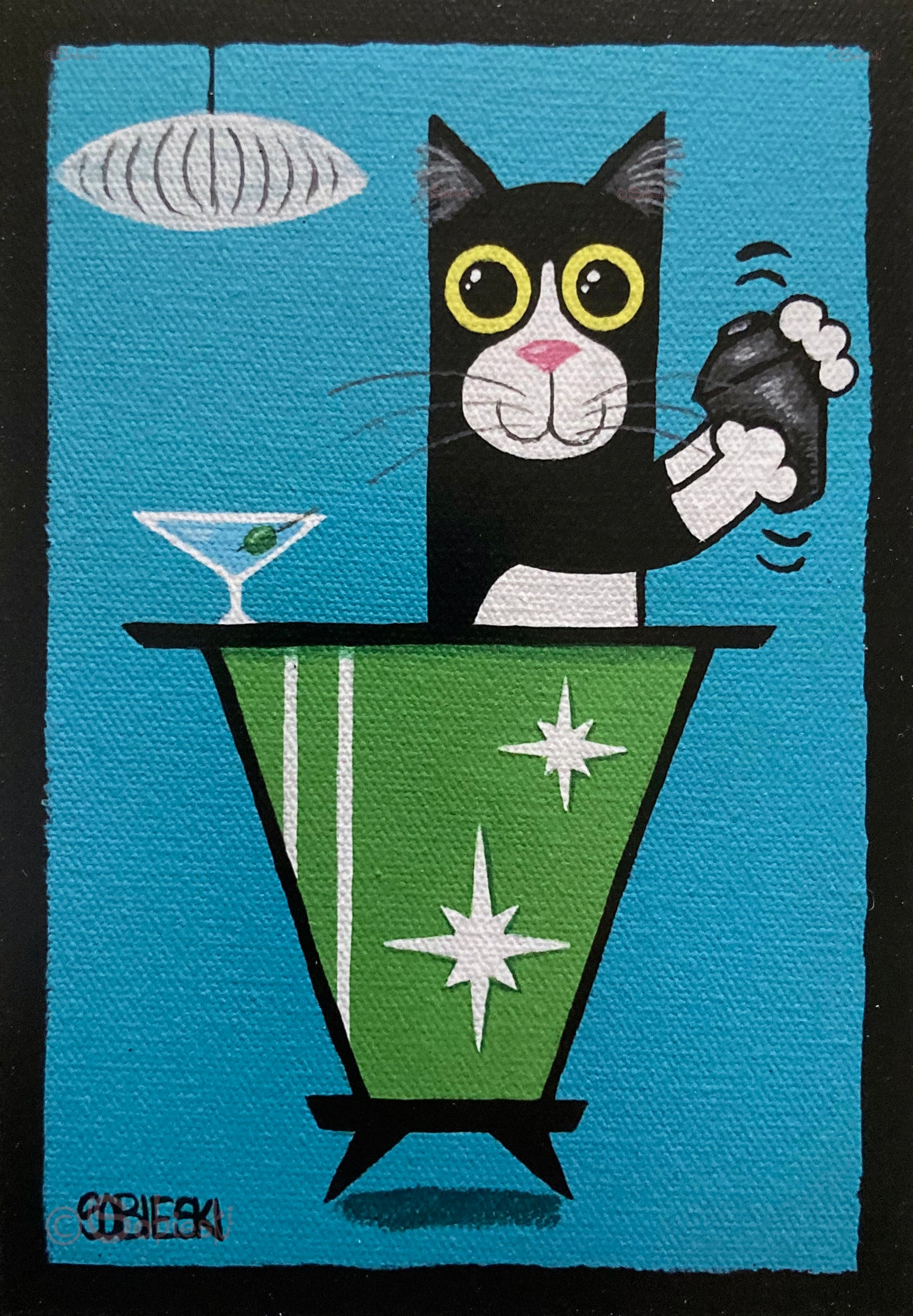 Caturday Cocktails (Tuxedo)